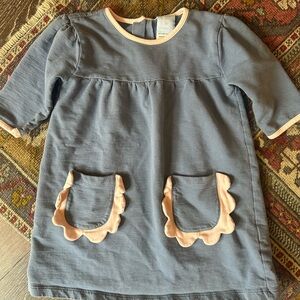 bella bliss Blue and Pink Kids Casual Dress